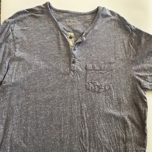 Eddie Bauer Short Sleeve Henley Shirt - Space Dye